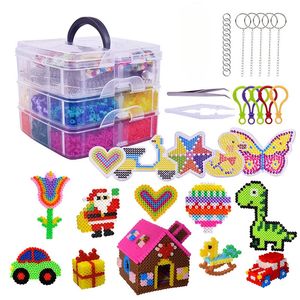 Selling 5mm Hama Beads Square Small Three-layer Combination of Bean Melt Beads DIY Set Pegboard Toys for Girls 240129