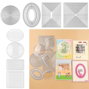 Craft Tools Circle Oval Rectangle Square Dimensional Shaker Domes för att lägga till dimensioner till papperskort Plastiska klara puffiga omslag