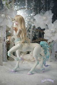 Puppen 1/4 BJD SD-Puppe Fantasy-Mädchen (Lucy-Kopf + Pferdekörper + Flügel) und komplettes Weihnachtsgeschenk aus Kunstharz