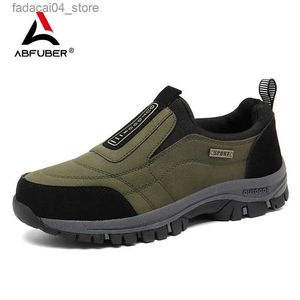 Roller Shoes Outdoor Men Sneakers Spring Slip On Casual Men Shoes Hiking Breathable Leather Shoe Anti-skid Walking Shoe Footwear Q240201