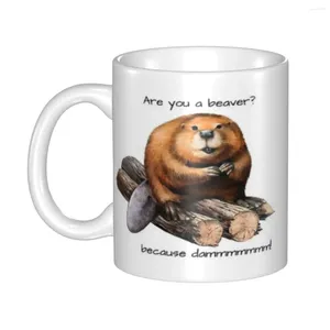 Mugs Are You A Beaver Because DammmmmCoffee Cups Coffee MugsKitchen Fashion Pattern Anime Cup Accessories For Home