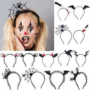 Dekoracja imprezy Halloweenowa opaska do włosów Makijaż Makijaż Dypina Pająk Pająk na głowę festiwal festiwal festiwalu Happy 2024 Masquerade Hair Ornament