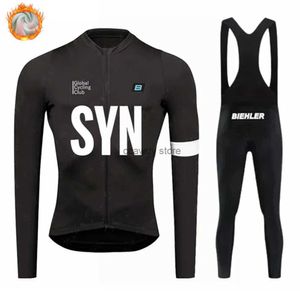 Tute da uomo SYN Giacca invernale da uomo Abbigliamento da ciclismo BIEHR JerseyPantaloni Set Ropa Ciclismo Triathlon KitH2421