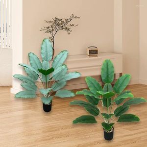 Flores decorativas plantas tropicais grande bananeira artificial falso plástico viajante folha 82cm 18 cabeças para casa jardim casamento decoração do quarto