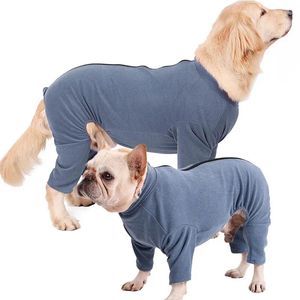 Dog Apparel Big Recovery Four-Legs Jumpsuit Winter Warm Anti Licking Wound Full Body Protection Pullover Pet Clothes