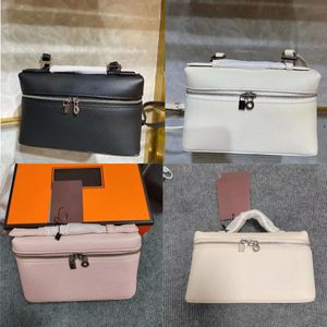 Borse a tracolla firmate 10A LP19 Borsa tote Pouch Bento box Luxury Piana Donna in pelle Modello coccodrillo Tasca extra Borse con cerniera bidirezionale