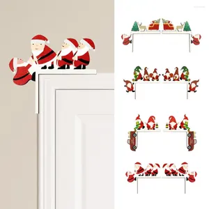 Decorazioni natalizie Cornice per porta unica Applique Albero Puntelli decorativi Tavolo in 4 stili Decorazione angolare di Babbo Natale