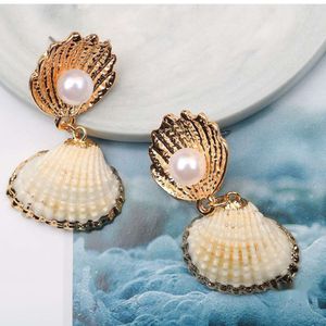 Factory Outlet 70%OFF 2024 trend new natural pearl shell cool wind super fairy personality fashion earrings