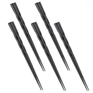 Kök förvaring 5 par återanvändbara glasfiber Chopsticks Non-Slip Japanese Chop Sticks Sushi