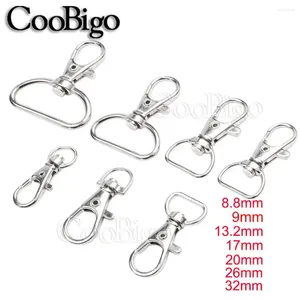 Chaveiros 10 pcs Chave Giratória Titular Chaveiro Chaveiro Keyfob Lagosta Fecho Mosquetão Clipes Snap Gancho Fivela Saco Strap Jóias DIY Artesanato Metal