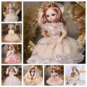 Bambole 30CM Giunto mobile Bambola Ragazza Vestire Giocattoli Carino Sicurezza Baby Doll Neonati Bambino Principessa Giocattolo Bella bambola trucco 3D