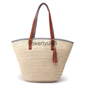 Schultertaschen Große Stroh-Einkaufstasche einfache Quaste gewebte Tasche Frauen Soulder Summer Armor Beac Travel Lady andbagH2421