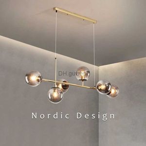Hängslampor nordiskt tak ljuskrona för matsal kök ö glas boll vardagsrum hängen ljus modern minimalistisk hängande lampa yq240201