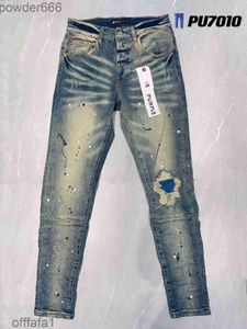 Mäns jeans lila designer herr mager rippade cykel smala raka byxor vik modetrend märke retro hip hop high street 43 yz9oi3ou