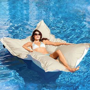 Retangular Swimming Pool Floating Bean Bag Pouf Cover No Filler Waterproof Beach Pillow Sac Salon Sofa Bed Chaise Lounge 240118