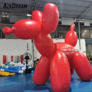 5mH (16.5ft) With blower wholesale Hot-salling Wonderful PVC Giant Inflatable Orange Balloon Dog cartoon mascot Model For Park Decoration advertising