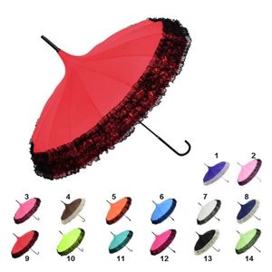 wedding Umbrellas Umbrella Wedding Party Favor for Bridal Shower Centerpieces Photo Props Elegant Semi-automatic Lace Golf Umbrella, Fancy Pagoda Umbrellas, 405