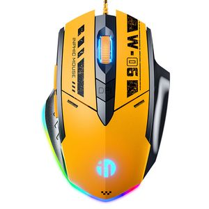 INPHIC W6 Wired Mouse with 6 Button Silent Click Ergonomic 1.5M USB Cable Computer Mouse Gamer Mice Silent Click Optical Mouse for PC Gaming Mouse