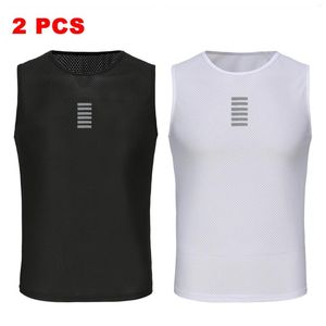 Racing Jackets 2024 2 PCS Men Summer Cycling Undershirt Tops MTB Bike Base Layer Vest Outdoor Bicycle Clothing Underwear Uniform