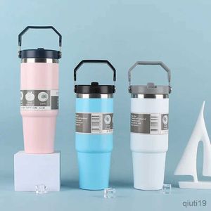 Thermoses 890ml Coffee Cup Thermos Bottle Double-layer Leak-Proof Insulation Cold and Hot Travel Mug Vacuum Flask Car Water Bottle