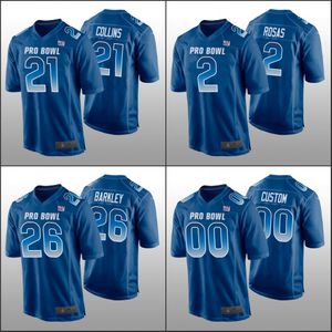 New York''giants''men 21 Landon Collins 26 Saquon Barkley 2 Aldrick Rosas Custom Women Youth Nfc Royal Jersey Pro''Bowl