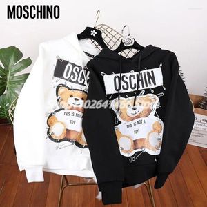 Scarves Moschino Women Men Hoodies High Level Cotton Tops Pullovers Bear Letter Imprint Sweatshirts With Brand Labels