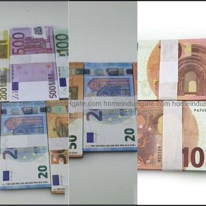 Andra festliga partier Party Supplies Movie Money Banknote 5 10 20 50 Dollar Euro REALISTIC Toy Bar Props Copy Valuta Faux DHR9MX7C7