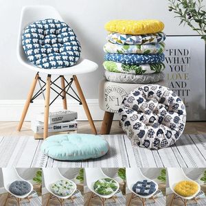 Pillow 23 Types Round Retro Plaid Prints Chair S Pad Birthday Gifts 40/45cm Home Decorations Bedroom Office Supplies