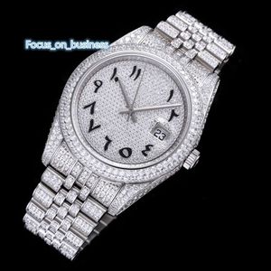 Benutzerdefinierte Schmuck Pass Diamant Tester Moissanit Armbanduhr Mode Iced Out Luxus OEM Mechanische Uhren für Männer