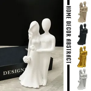 Estatuetas decorativas abraçando casal esculturas decoração de casa moderno romântico amor estátua resina para escritório estante decorações desktop