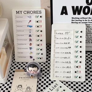 Decorative Figurines Self-discipline Punch Card Daily Task Planning Board Memo Plastic Checklist Detachable Boards Student Stationery