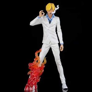 Akcja Figury 32 cm One Place Anime Figure Sanji w białym garniturze Figura Vinsmoke Sanji Figma Pvc Model Collection Toys