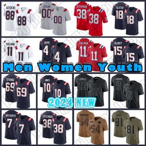 Juju Smith-Schuster Mac Jones fotbollströjor Tom Brady Julian Edelman New Englandes Patriotes Matthew Judon Mike Gesicki Rham Gonzalezondrre Stevenson Bailey E1