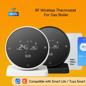 Controle Home Inteligente RF Termostato Sem Fio Para Caldeira A Gás Bateria Programável WiFi Piso De Água Trabalho Com Google Alexa Alice