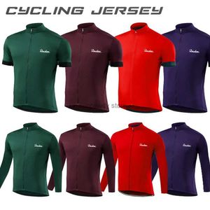 Herr t-shirtscycling tröjor ungdomar långa seve cykling skjortor cyklar klädkitbike bär triatlon maillot ciclismoh2421