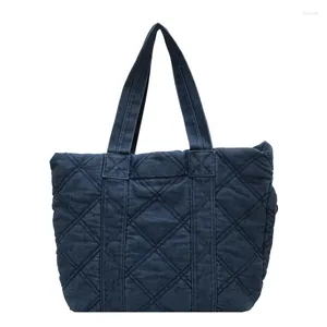 Abendtaschen Damen Große Einkaufstasche Luxus Denim Blau Handtasche College Student Mode Gesteppte Reise Geldbörse Frauen Laptop Schulter Für Arbeit