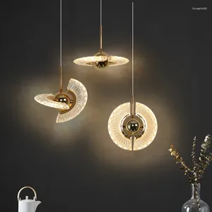 Lampy wiszące nowoczesne lampy obrotowe wielopiętrowane okrągłe światła dom House Indoor salon korytarz koryta