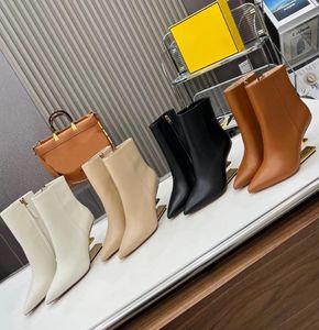 أول مصمم أحذية مصمم نساء نابا جلود عالية الكاحل أزياء الأزياء Delfina Boots Size 35-41