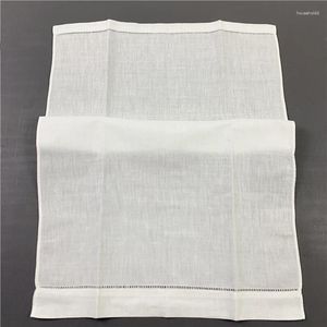 Handtuch, Heimtextilien, modisches weißes Leinen, Tee, 35,6 x 55,9 cm, Stoff, Gästehandtuch, Küche, Badezimmer, Handtücher, bestickt, mit Hohlsaum