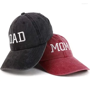 Ball Caps MOM DAD Embroidery Vintage Cotton Men Baseball Cap Women Hat Sport Visors Snapback Breathable Outdoor Sun Drop