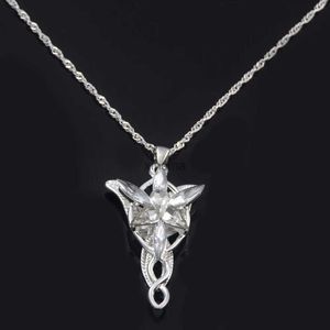 Gargantilhas O Senhor dos Anéis Colar Elf Princesa Arwen Crepúsculo Estrela Pingente de Cristal Colares para Mulheres Gargantilha Jóias Presente YQ240201