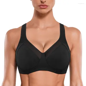 Yoga Outfit Womens High Impact Underwired Sports Bra Full Figure Support Non Padded Workout Sportswear GYM Top 34 36 38 40 42 C D DD E F