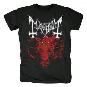 Męskie koszule Czarny heavy metalowy Raper Mayhem Death Cool Shirt Mężczyzn Kobiet Zakresy tee