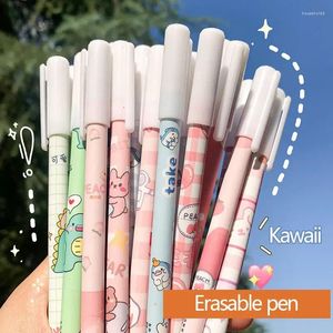 Kawaii Silinebilir Jel Pens Mavi Mürekkep 0,5 mm Okul Sürtünme Beyan Kalem Erkek Kızlar İçin Sevimli Korsanlık