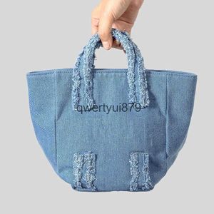 Shoulder Bags Fasion Fringe Denim Women andbags Designer Buckets Bag Casual Simple Soulder Crossbody Small Tote 2023H2421