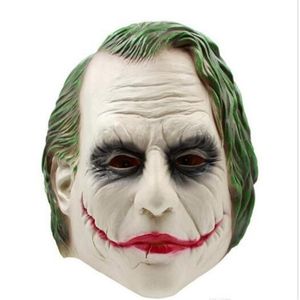 Nuova maschera Joker Realistic Batman Clown Costume Mask Halloween Movie per adulti Cosplay Maschera per festa in lattice Full Head