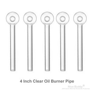 20pcs QuartzPro 10cm Pirex Vidro Queimador de Óleo Cachimbo de Mão Acessório para Fumar Cachimbo de Fumaça de 4 Polegadas com Cabeça de Tigela de 2cm