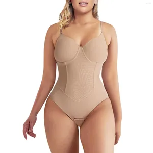 Shapers femininas sem costura corpo mulheres sexy underwire em forma de espartilho barriga controle macacão pós-parto bainha cinto fivela virilha roupa interior