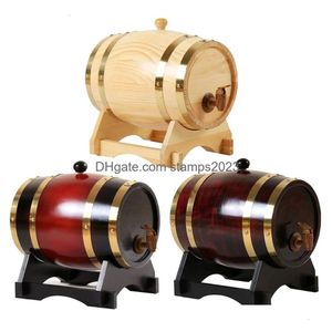 Bar Tools 3L1.5L Oak Wine Barrel Storage Keg Brewage for Liquor El 231228 Drop Delivery Home Garden Kitchen, Dining Bar Barware Dhiun