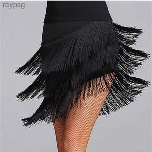 Skirts 2019 Latin Dance Skirt Sexy Women Top Costume Samba Tango Layers Tassels Dresses Competition Performance Salsa Lady Latin Skirts YQ240201